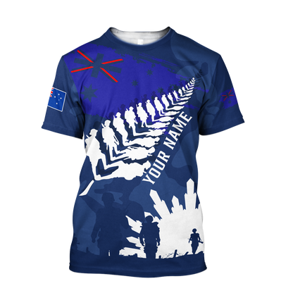 Personalized Name Anzac Day 3D All Over Printed Unisex Shirts