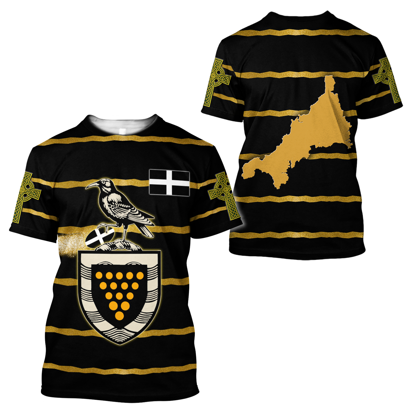 Premium 3D Printed Unisex Cornwall Rugby Shirts MEI
