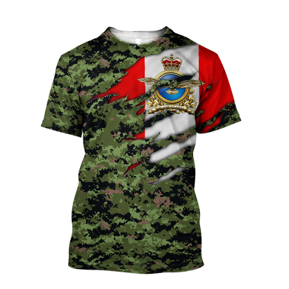 Canadian Air Force Veteran 3D All Over Printed Shirts PD10032102