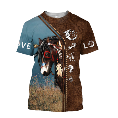 Native Horse American Paint Horse 3D All Over Printed Shirts For Men And Women TR1911201ND