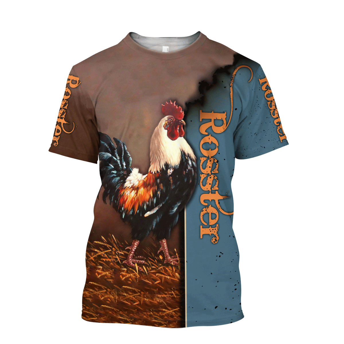 Rooster 3D All Over Printed Unisex Deluxe Hoodie ML
