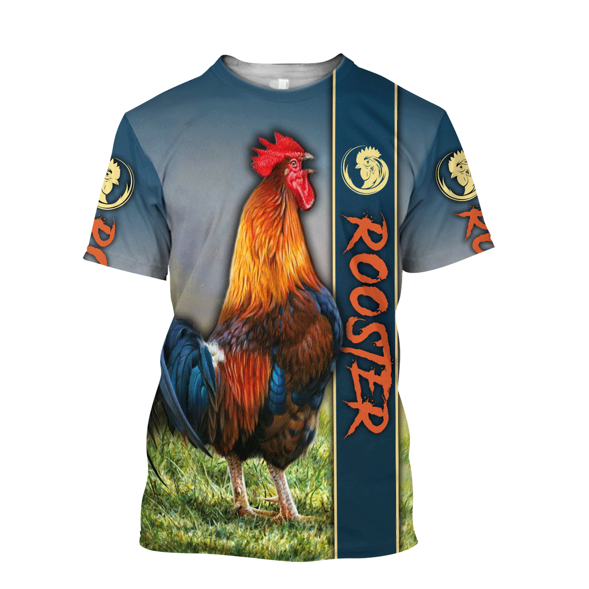 Rooster 3D All Over Printed Unisex Deluxe Hoodie ML