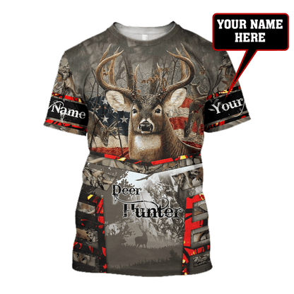 Deer Hunting Personalized Name 3D All Over Printed Shirts AM19052102