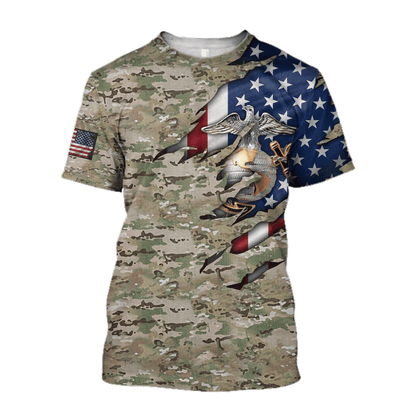 United States Marine Corps 3D All Over Printed Unisex Shirts