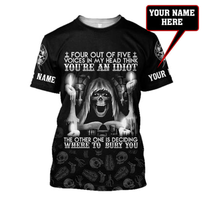Customize Name Tattoo Skull Hoodie For Men And Women AM15042103