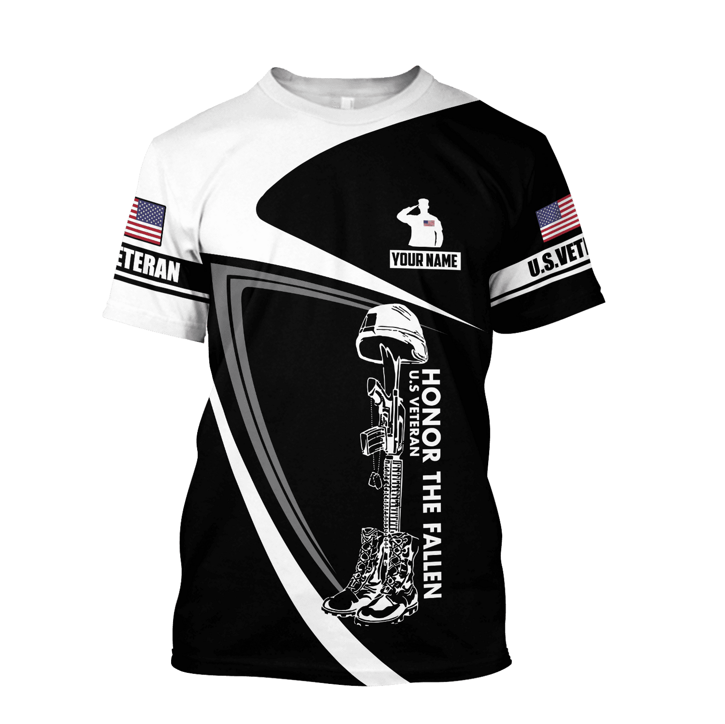 Custom name US Veteran 3D printed shirts Proud Military
