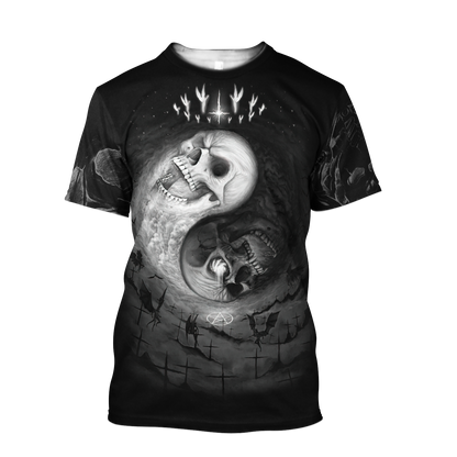 Yin Yang Skull Hoodie For Men And Women MH25012102