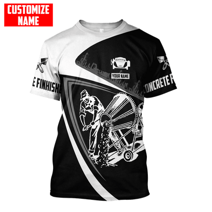 Customized Name Mixer Concrete Finisher 3D All Over Printed Combo T-shirt Boardshorts