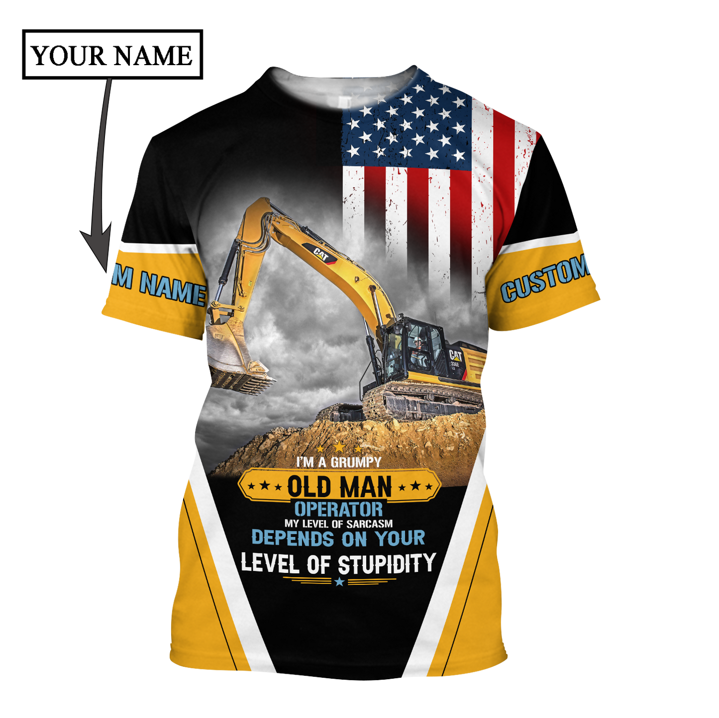 3D All Over Printed Excavator  Unisex Shirts Custom Name XT DD20022102