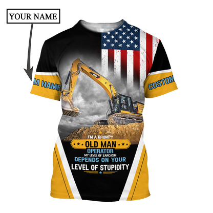 3D All Over Printed Excavator  Unisex Shirts Custom Name XT DD20022102