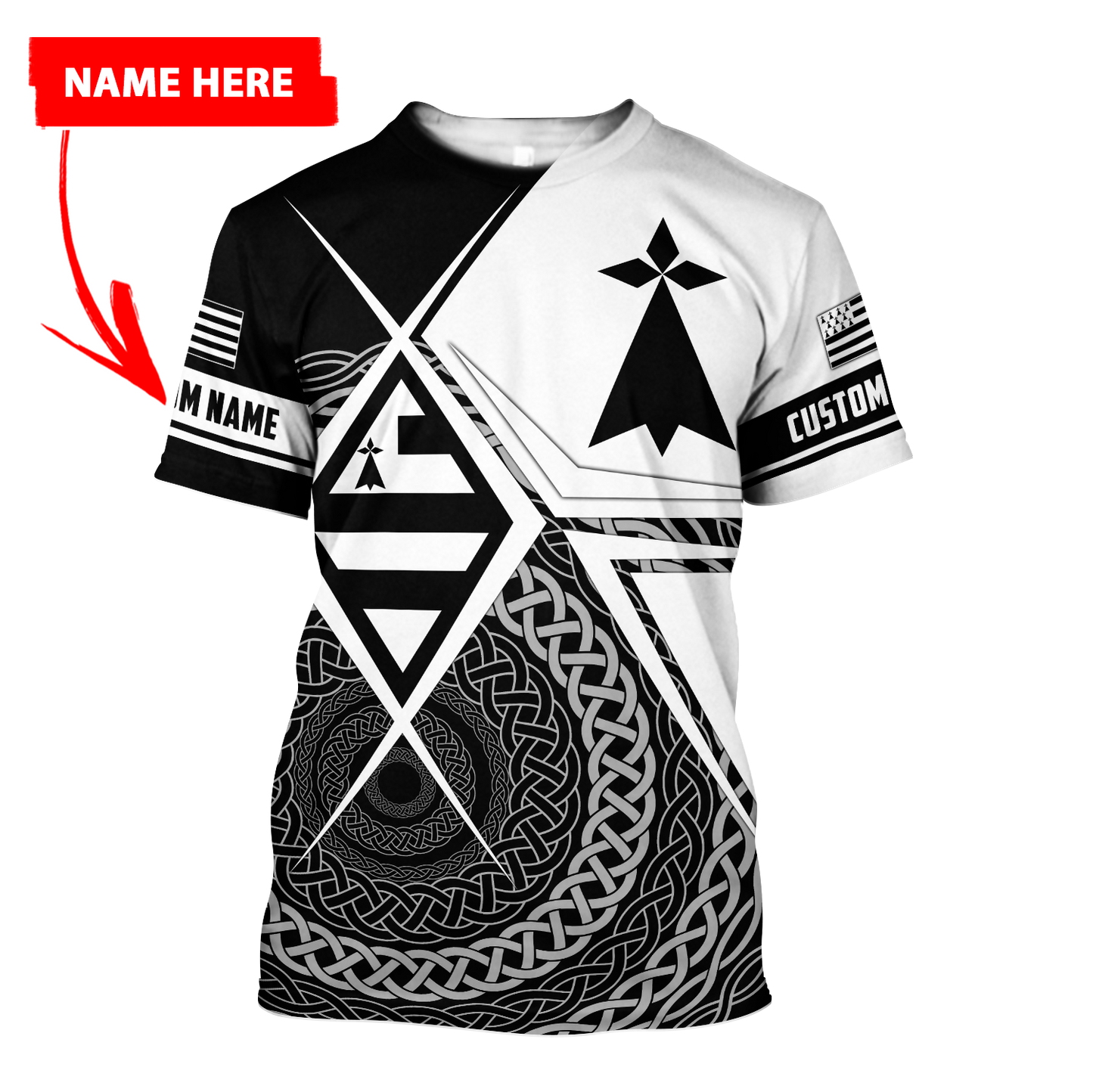 Premium Personalized 3D Printed Bretagne Shirts MEI