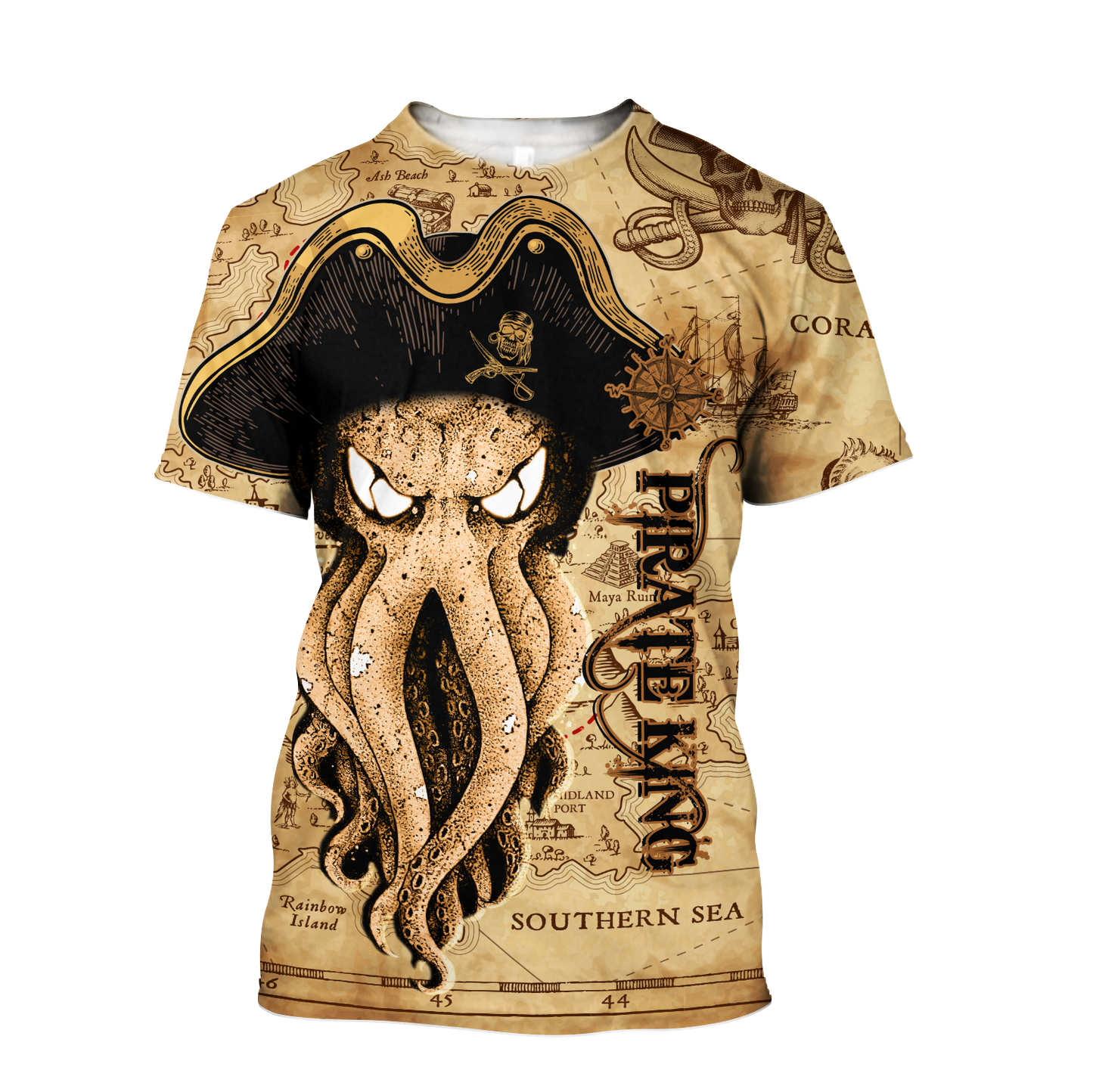 Premium Unisex Hoodie Octopus Pirate King ML