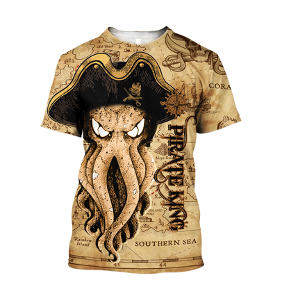 Premium Unisex Hoodie Octopus Pirate King ML