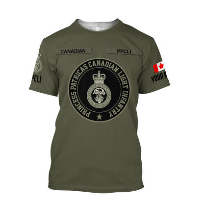 Personalized Name XT Canadian PPCLI Pullover 3D All Over Printed Shirts DA12032101