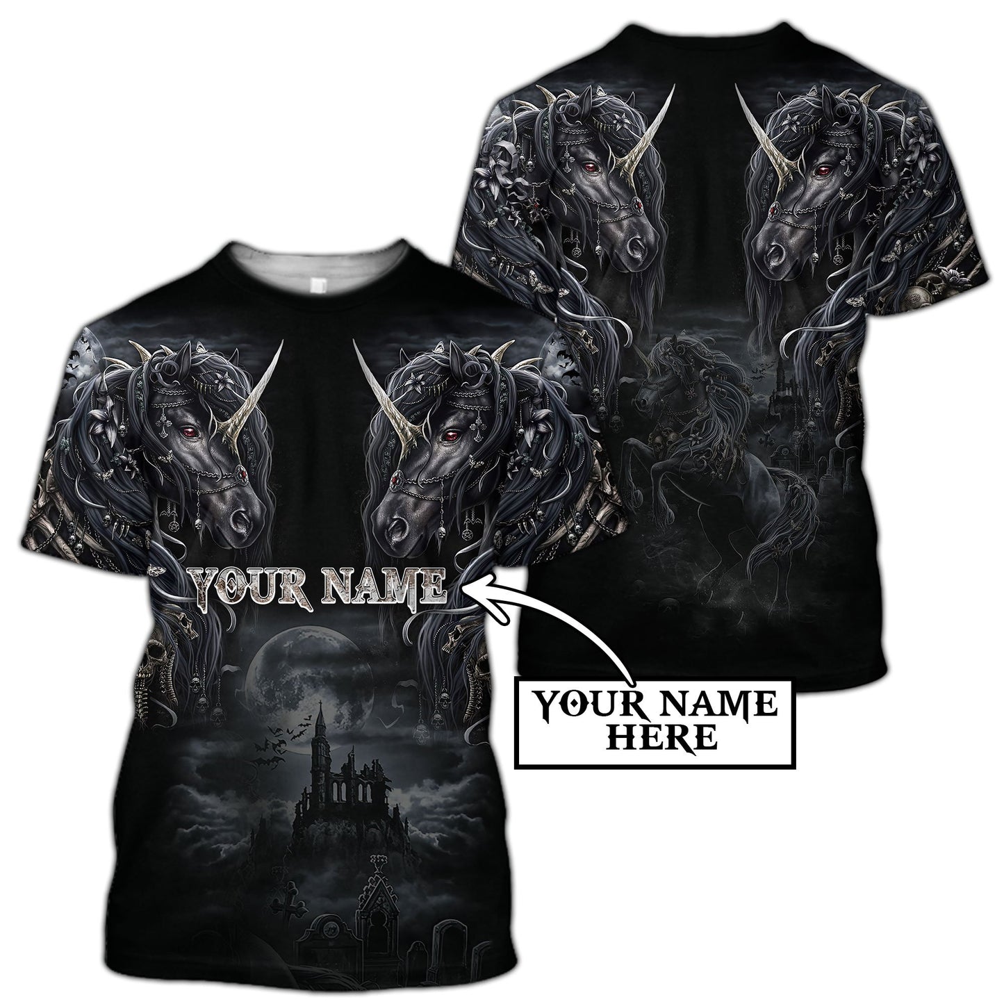 Customize Name Tattoo Skull Horse Hoodie For Men And Women NTN15032106
