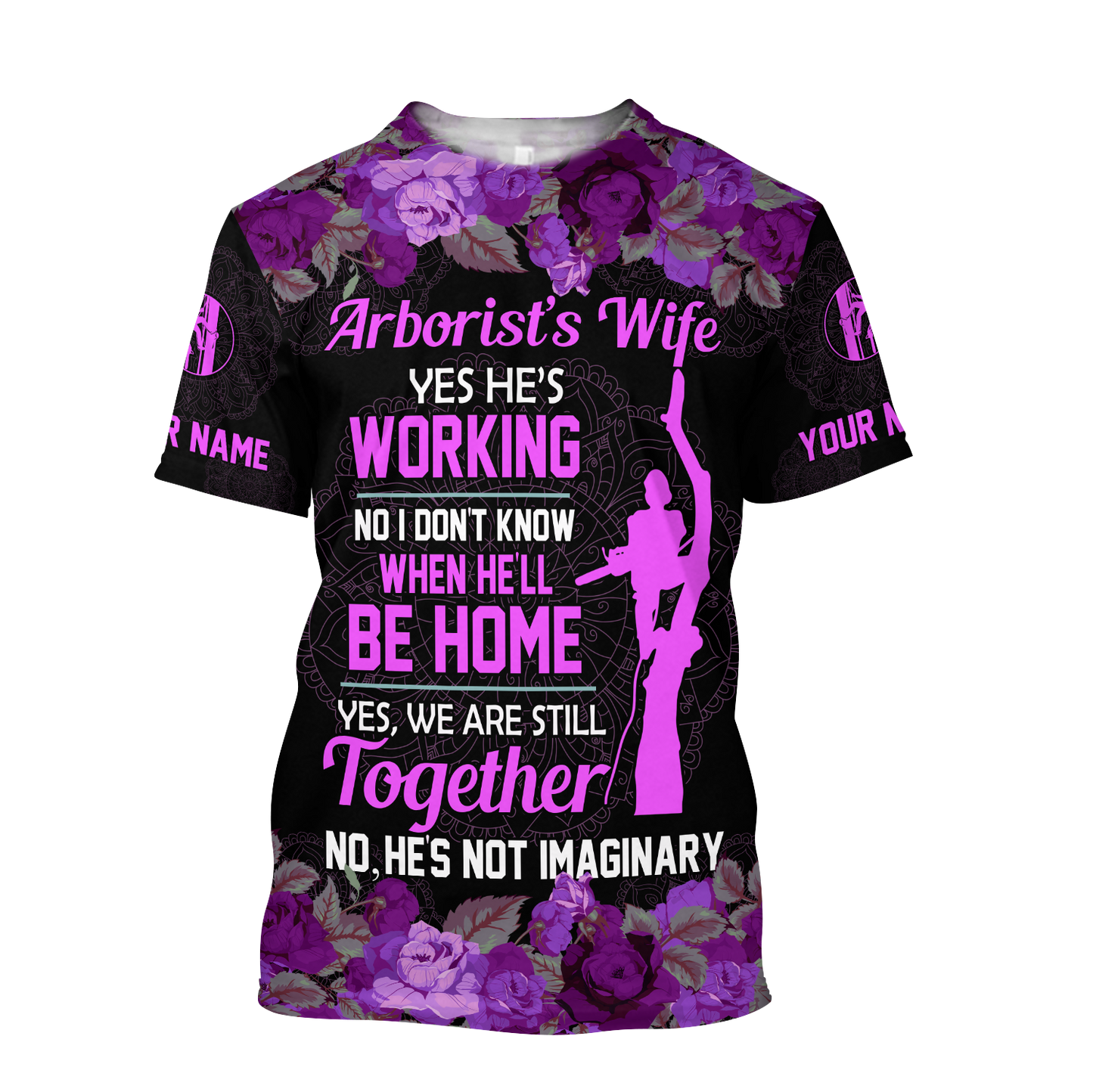 Arborist's wife 3d purple hoodie set