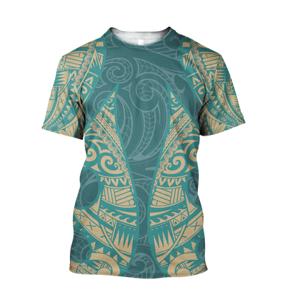 New Zealand Maori Tattoo 3D All Over Printed Unisex Shirts