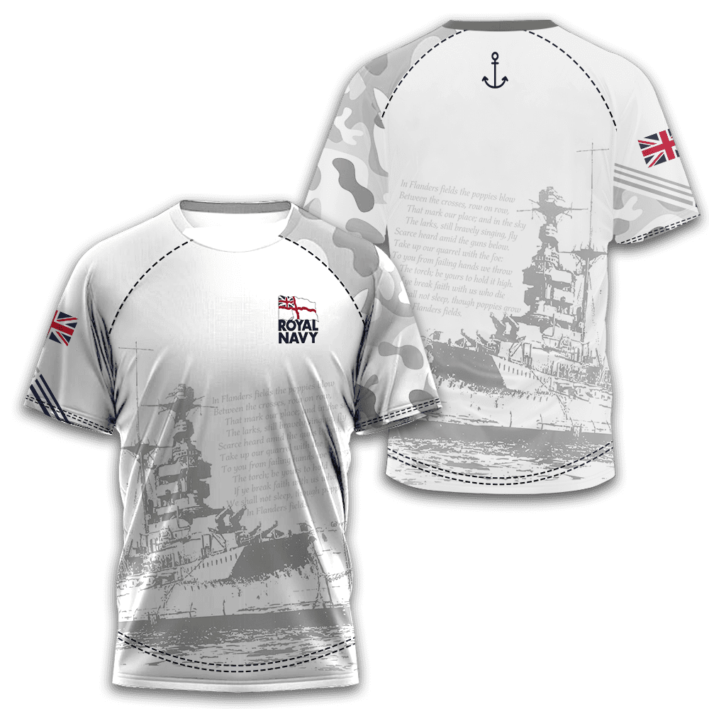 Royal Navy United Kingdom 3D All Over Printed Unisex Shirts