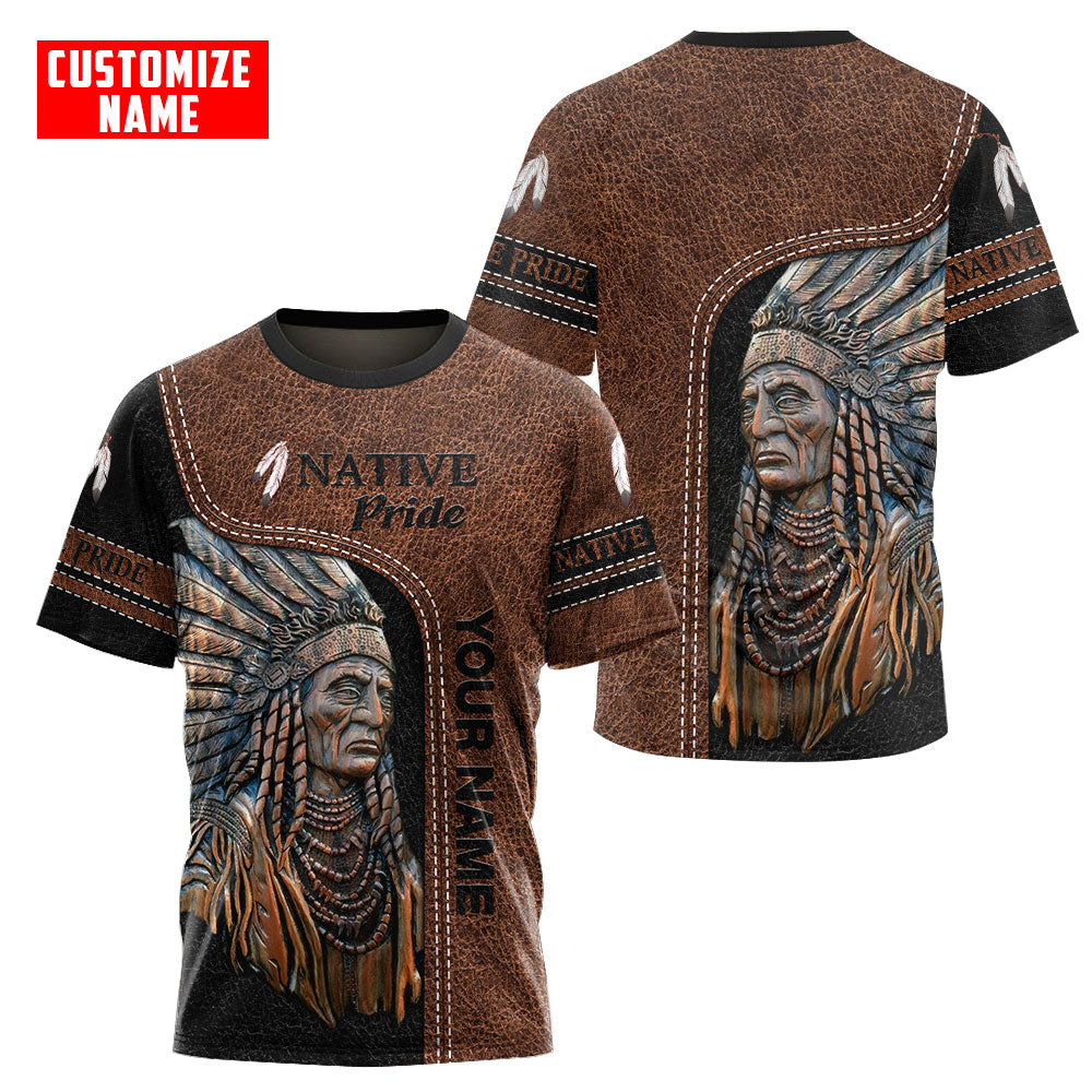Customize Name Native American 3D All Over Printed Combo T-Shirt BoardShorts
