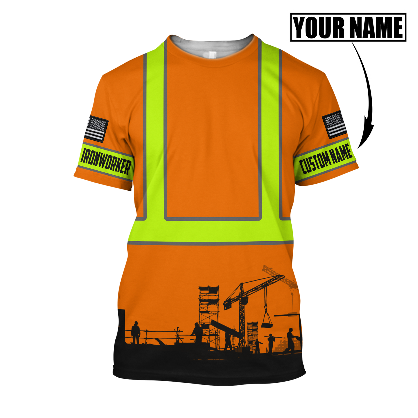 Personalized Ironworker Safety 3D All Over Printed Unisex Shirts TN