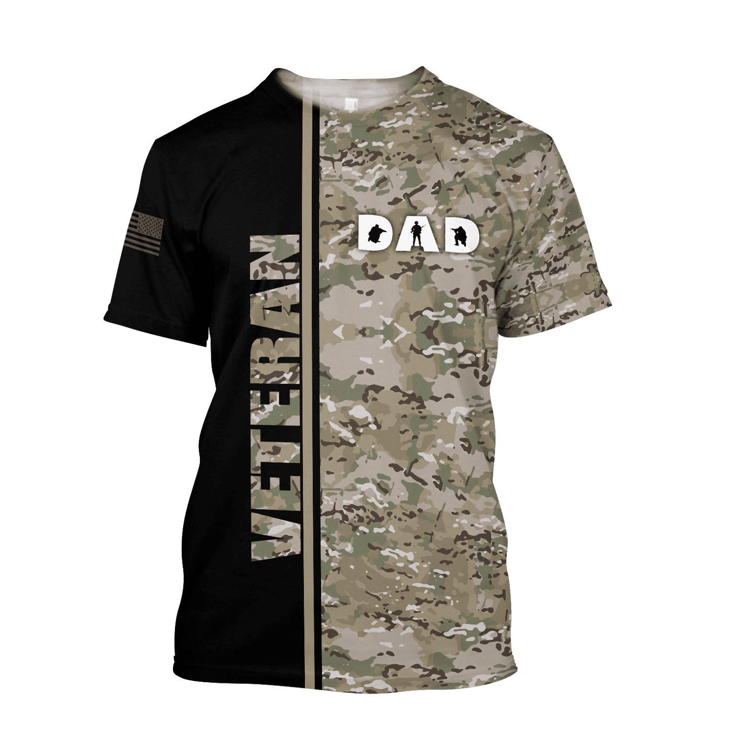 US Veteran Dad Camo 3d printed shirts Proud Military HHT21052104