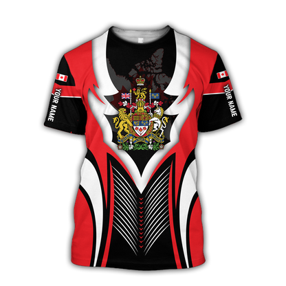Personalized Name XT Canada Coat of Arm 3D Printed Shirts NTN29032101