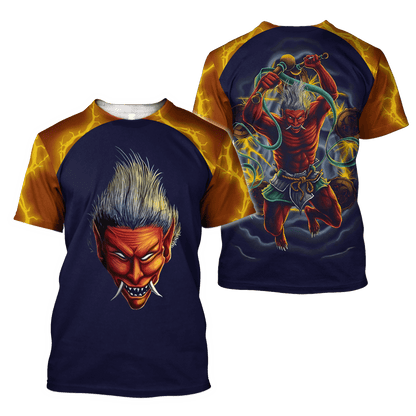 Japan Mythology Raijin 3D All Over Printed Unisex Shirts
