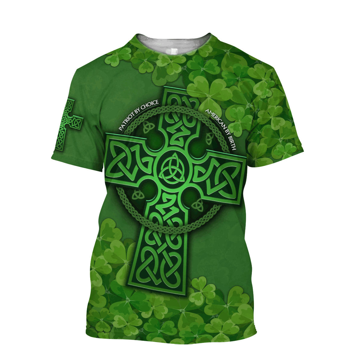 Premium Unisex Hoodie Irish St.Patrick  Celtic Cross And Shamrock  ML