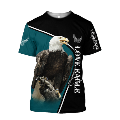 Personalized Name Eagle 3D All Over Printed Shirts For Men and Women