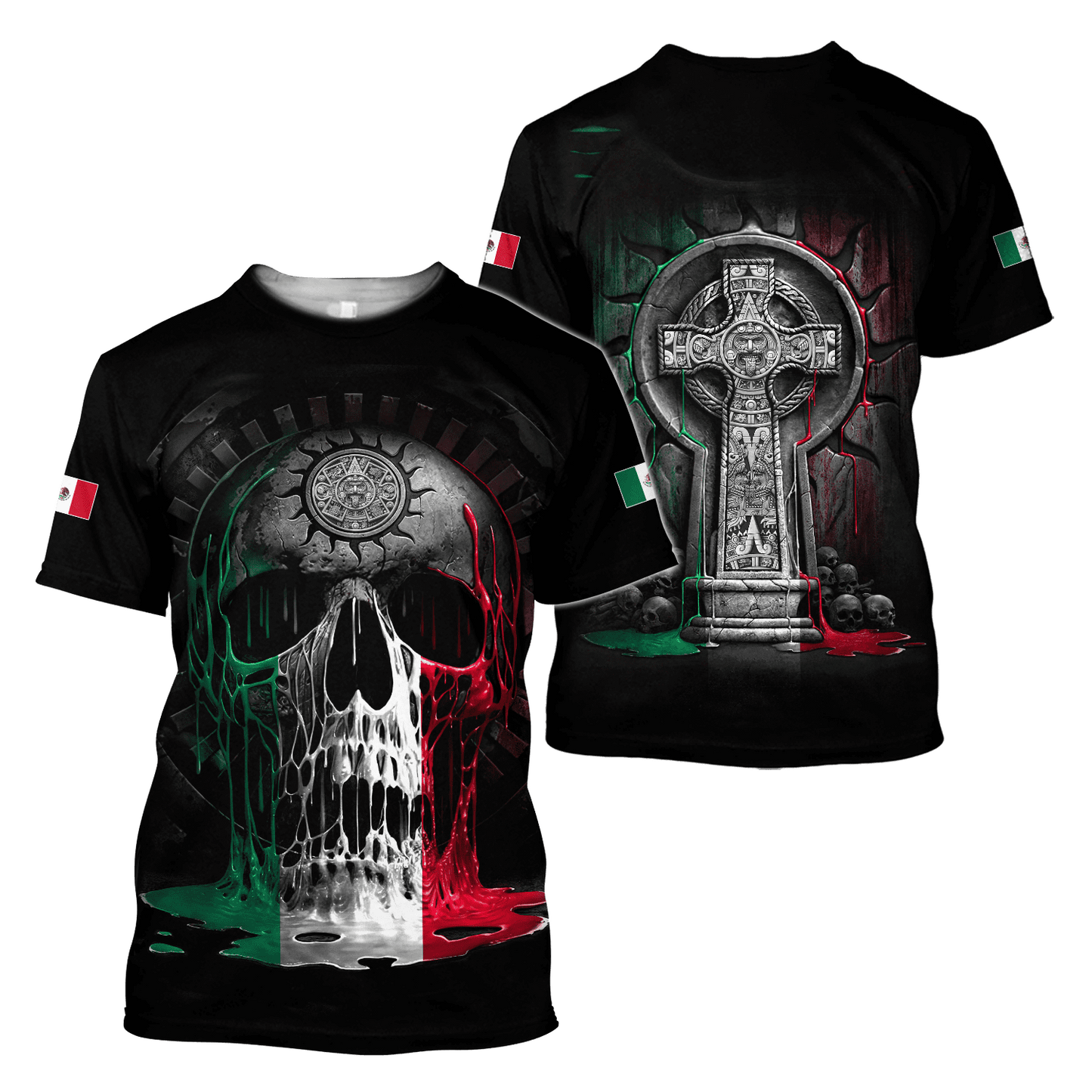 Mexico Skull 3D All Over Printed Unisex Hoodie