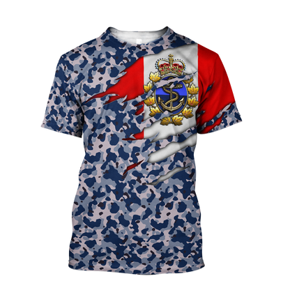 Canadian Navy Veteran 3D All Over Printed Shirts PD10032103