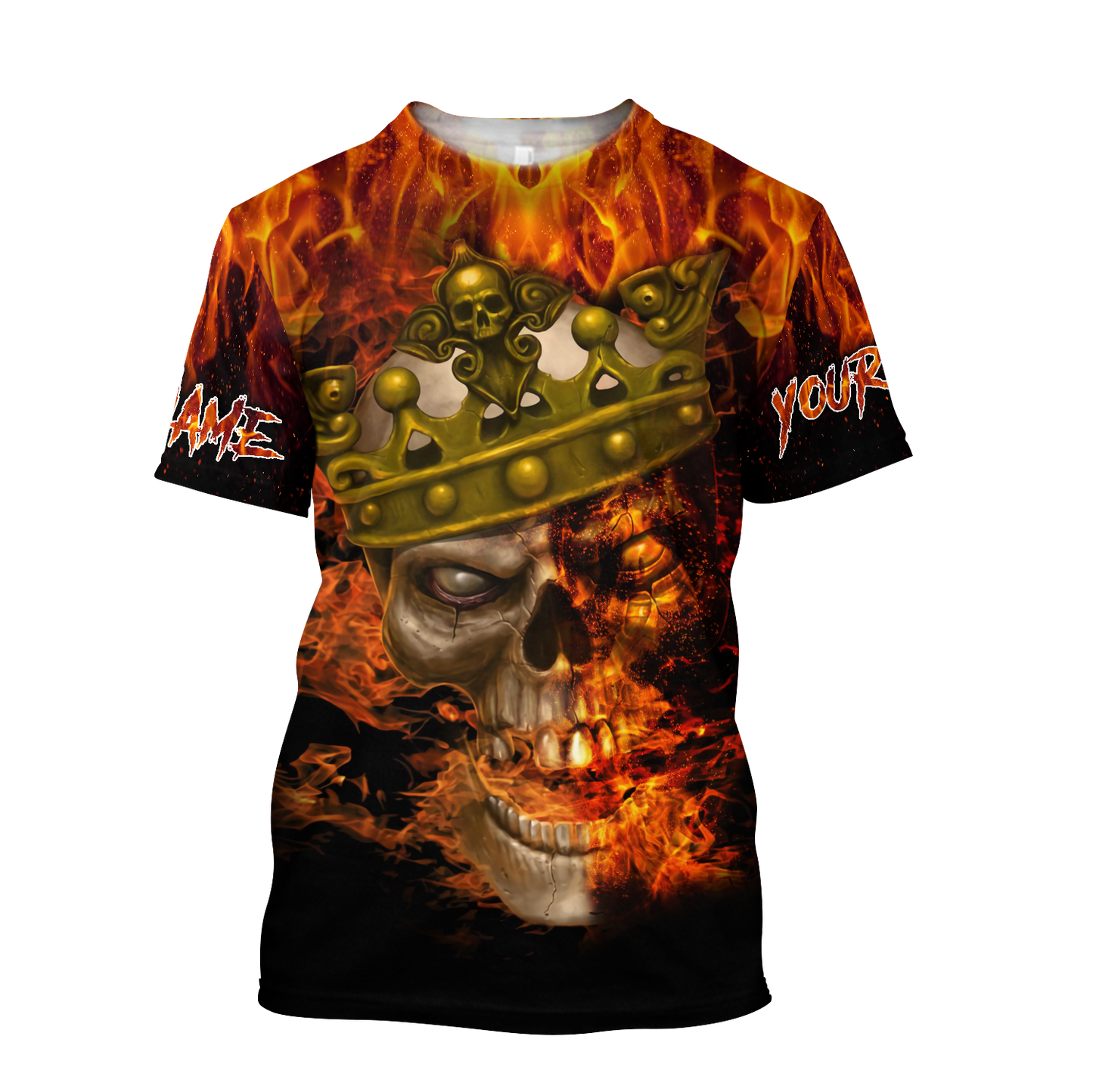 Customize Name King Fire Skull Hoodie For Men And Women DA08062104