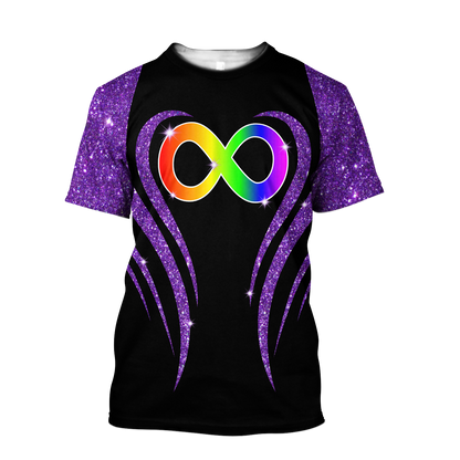3D All Over Printed Autism Unisex Shirts Custom Name  XT
