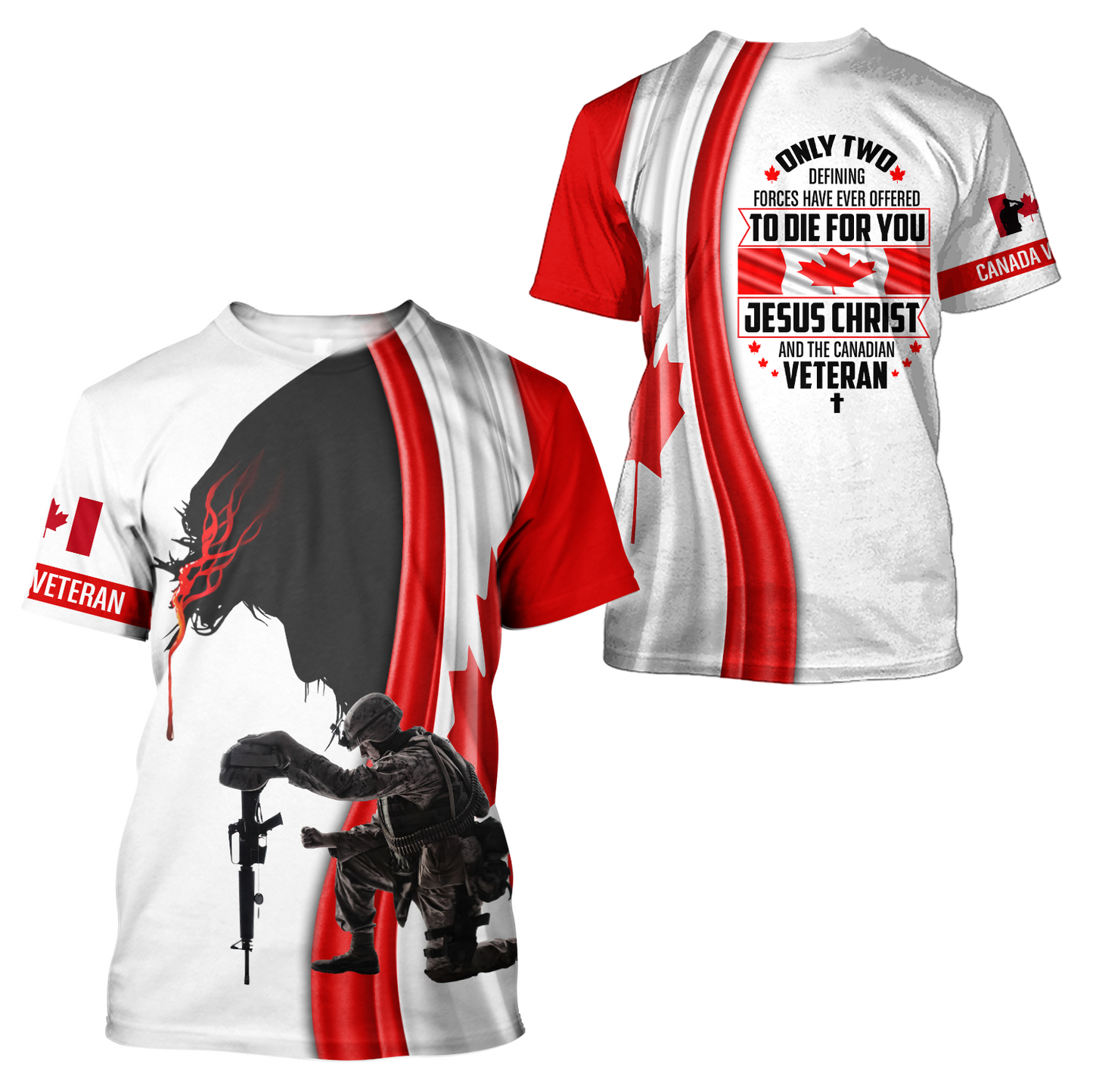 Canadian Veteran - Jesus 3D All Over Printed Shirts SN03032103