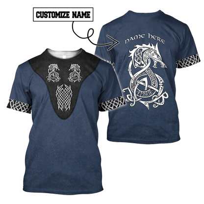 Customized Name Viking 3D All Over Printed Unisex Shirts