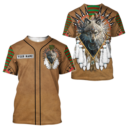 Custom Name Native American3D All Over Printed Unisex Shirts
