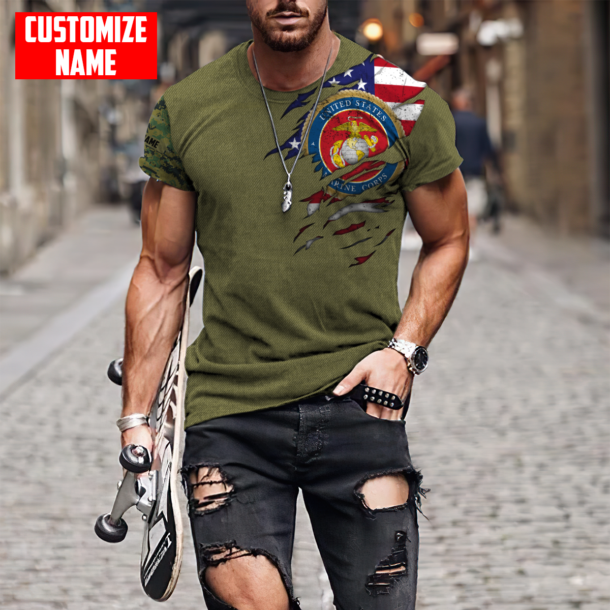 Custom name Soldier US Marine Corps 3d all over printed shirt hoodie MH06072107