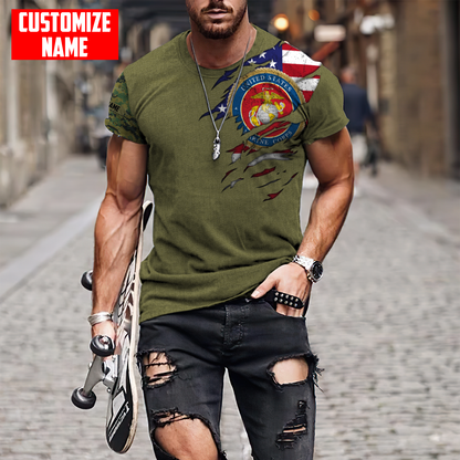 Custom name Soldier US Marine Corps 3d all over printed shirt hoodie MH06072107