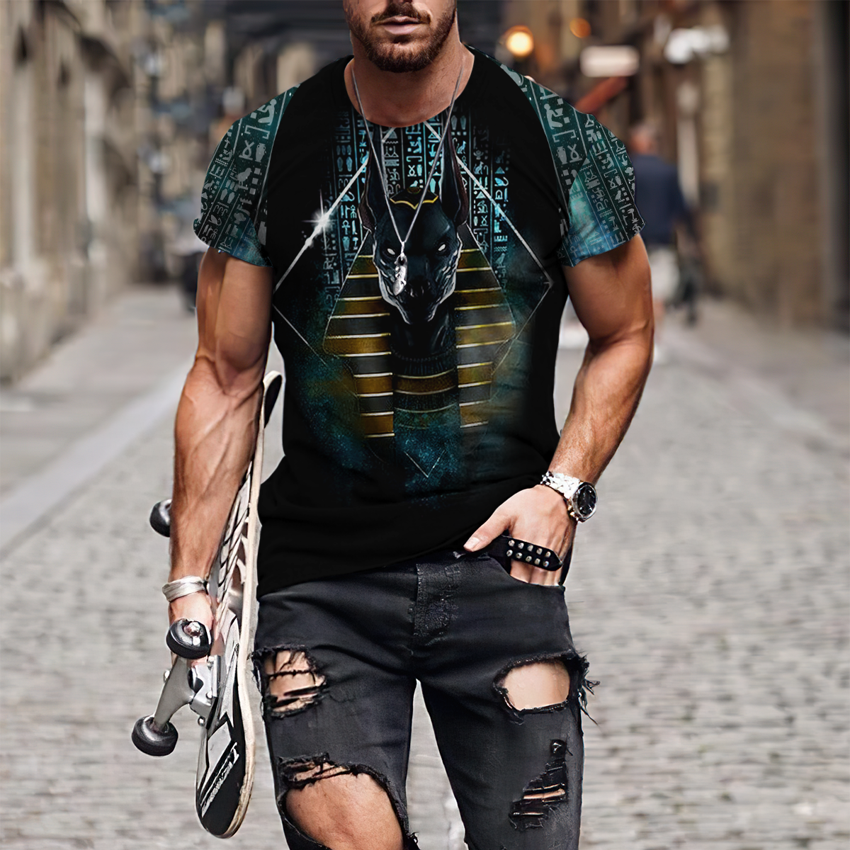 The God Of Egypt - Anubis 3D All Over Printed Unisex Shirts