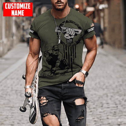 US Concrete Finisher Tool Pride Custom name 3D Printed Shirts