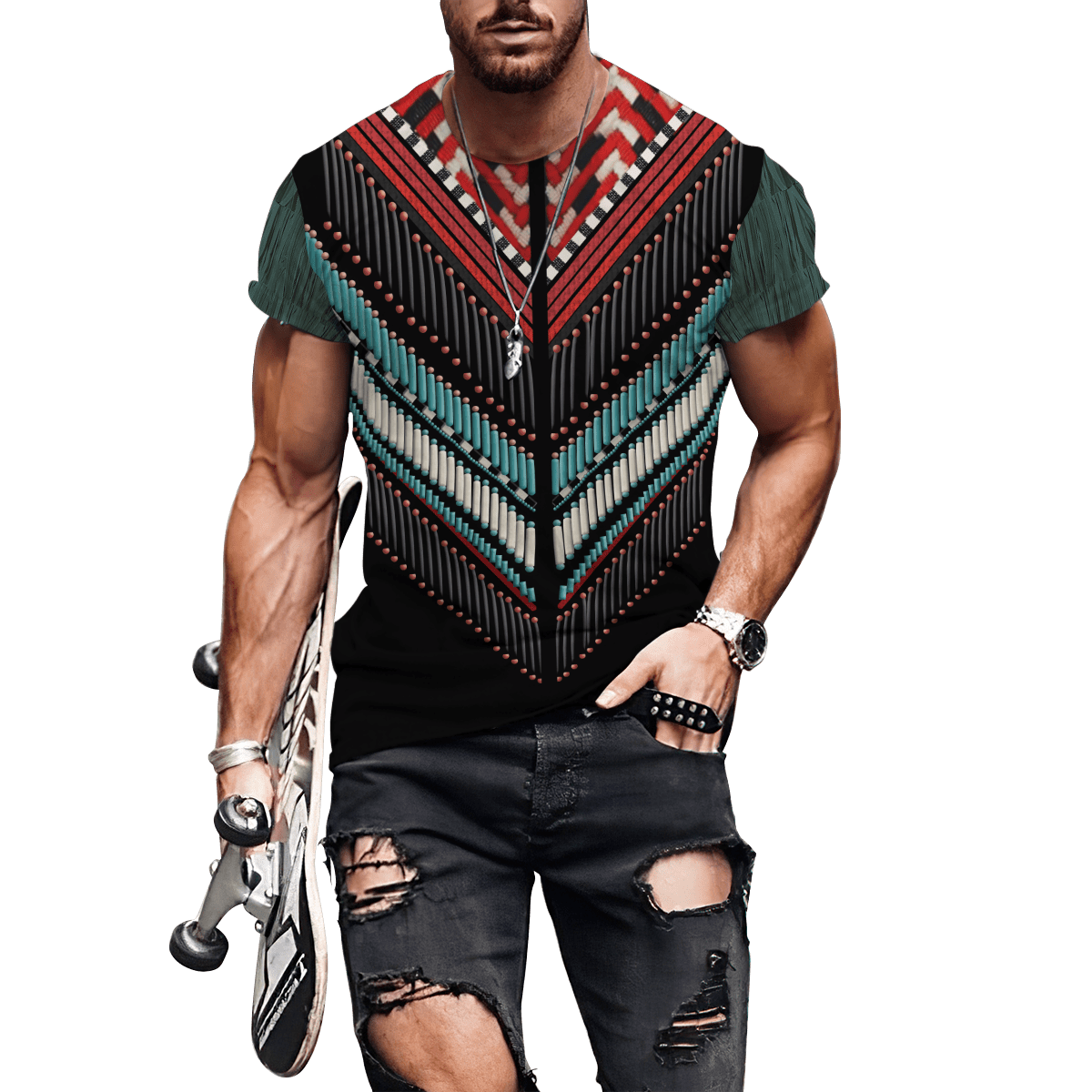 Native American 3D All Over Printed Combo T-Shirt BoardShorts