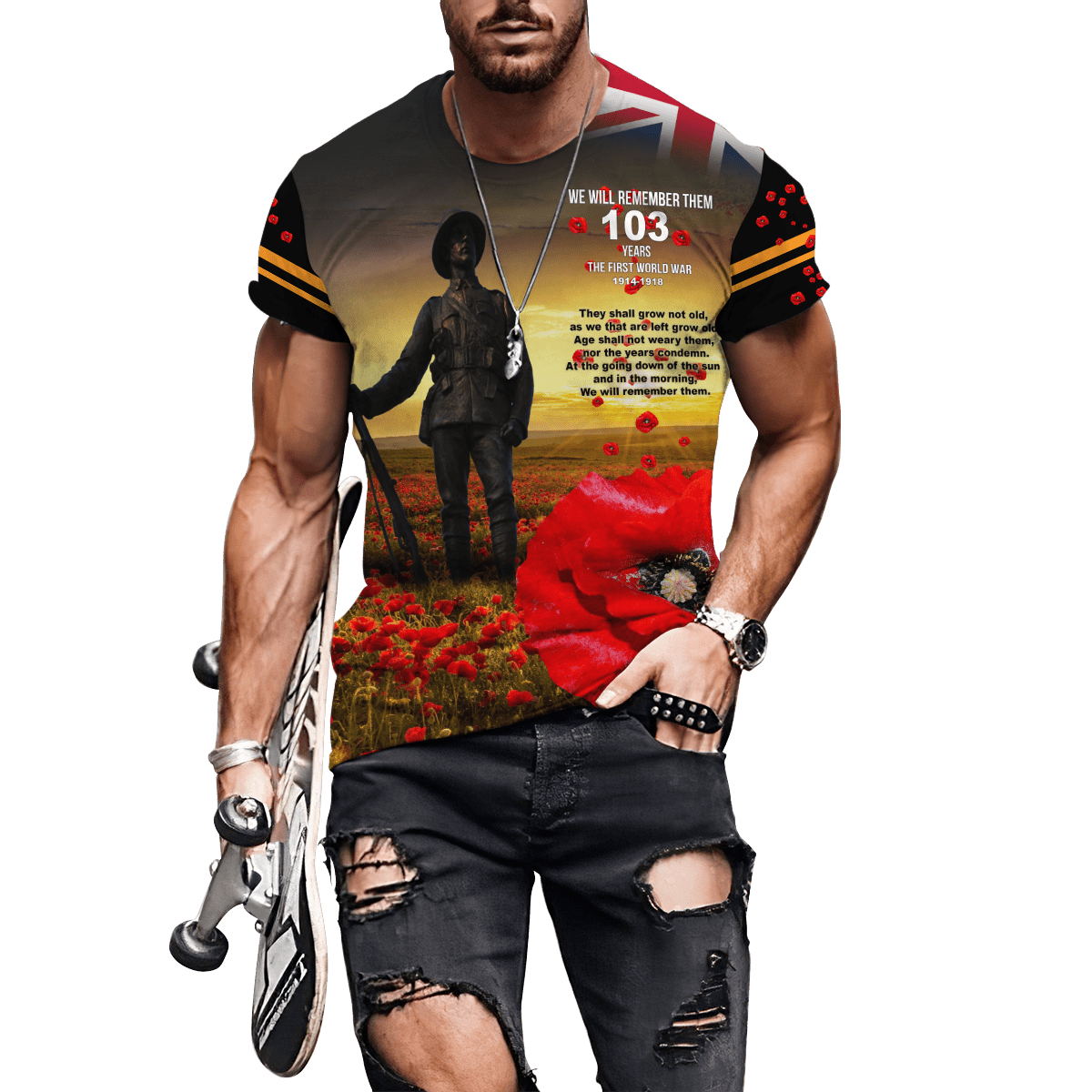 Remembrance Day Lest We Forget 3D All Over Printed Unisex Shirts