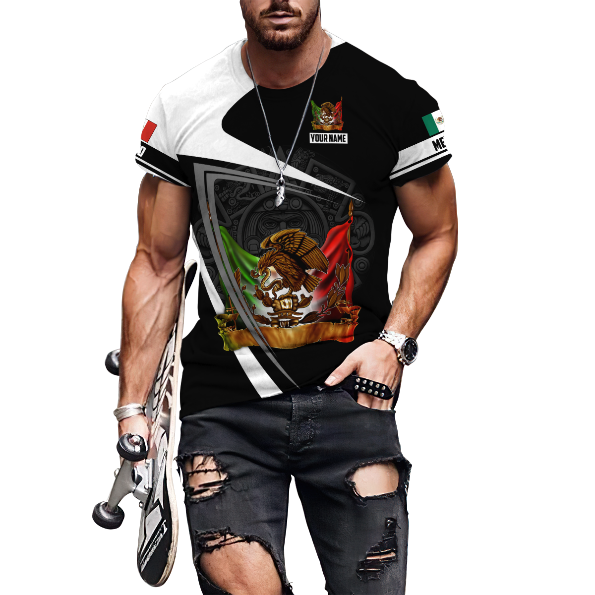 Personalized Name Mexico 3D All Over Printed Unisex Shirts