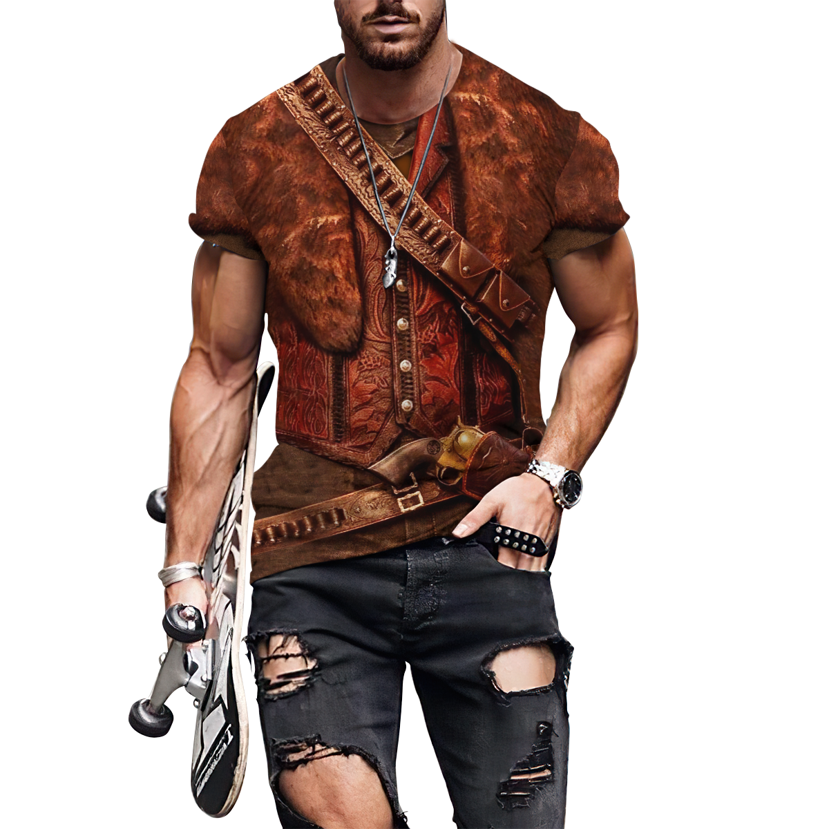 Cowboy Cosplay 3D All Over Printed Combo T-Shirt BoardShorts