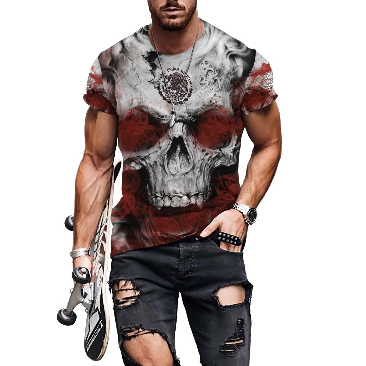 Mexican Skull 3D All Over Printed Unisex Hoodie