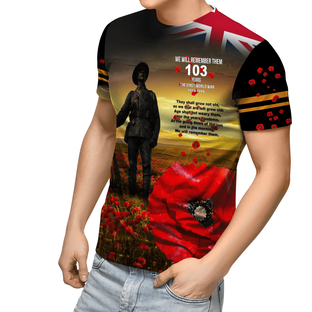 Remembrance Day Lest We Forget 3D All Over Printed Unisex Shirts