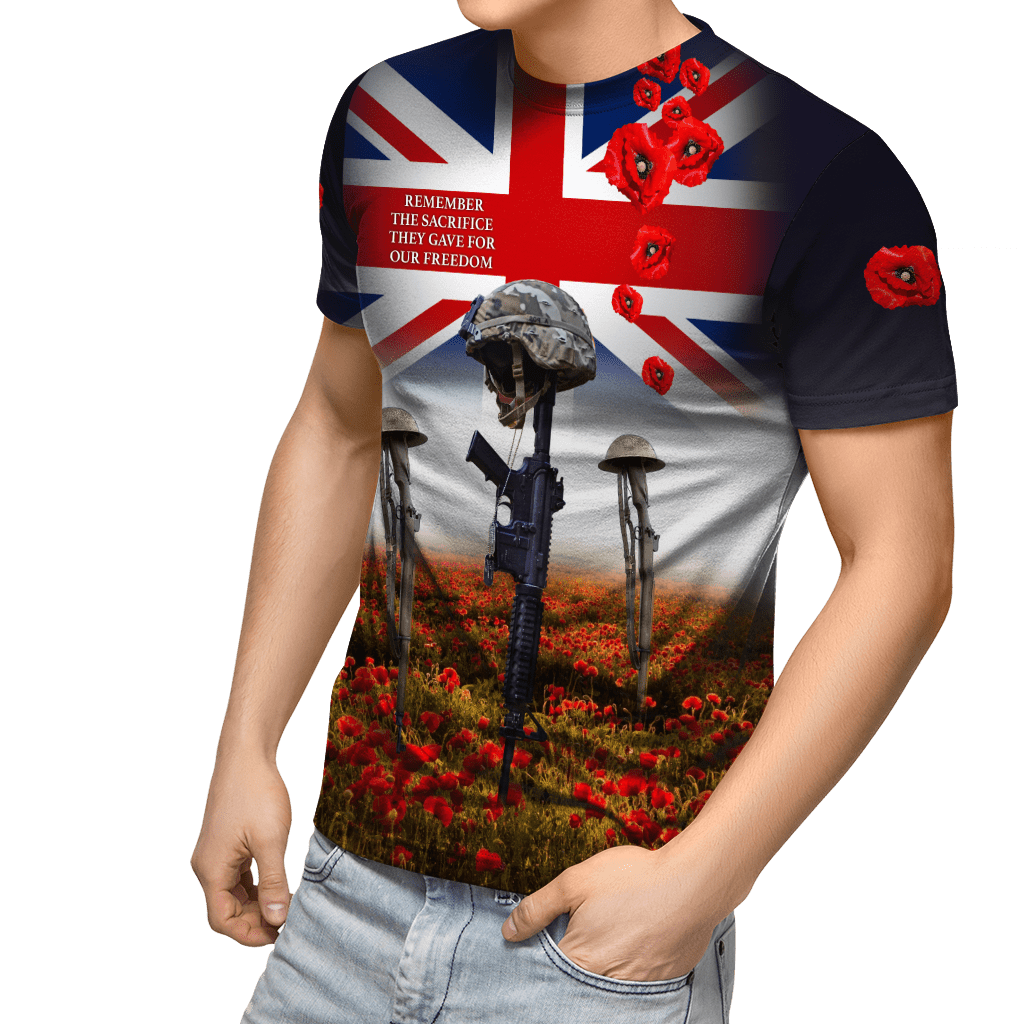 Remembrance Day Lest We Forget 3D All Over Printed Unisex Shirts