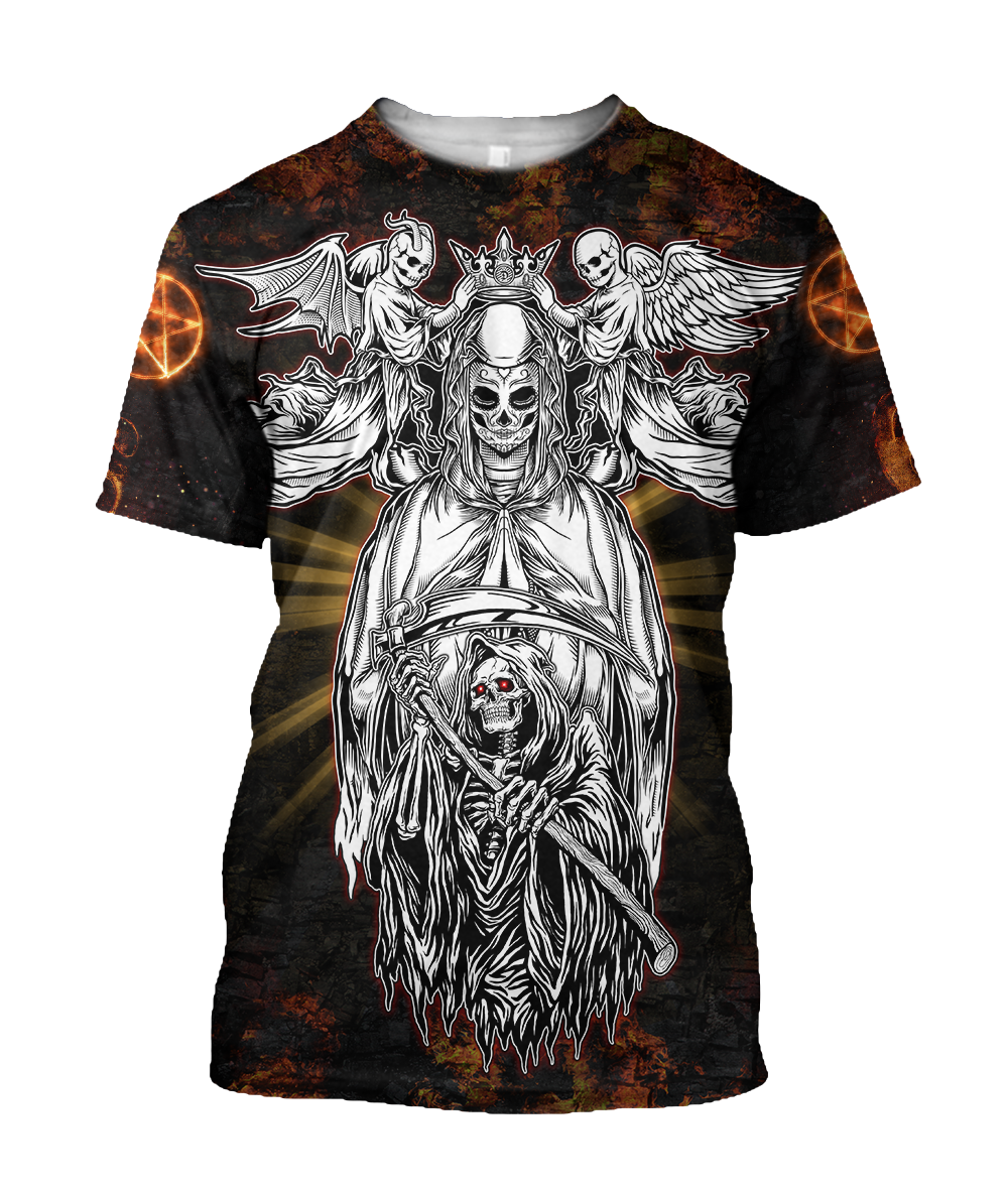 Skull Satnaic Fire Hoodie For Men And Women JJ07022101