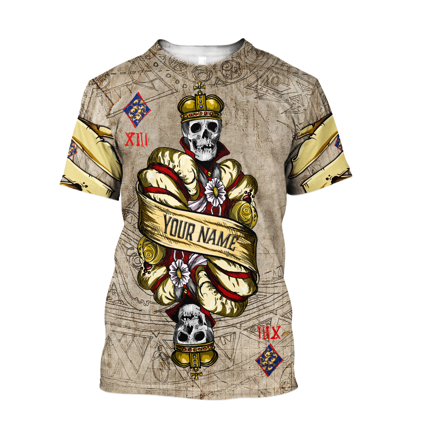 Customize Name Poker King Skull 3D All Over Printed Hoodie Shirts For Men And Women MH09122005ND
