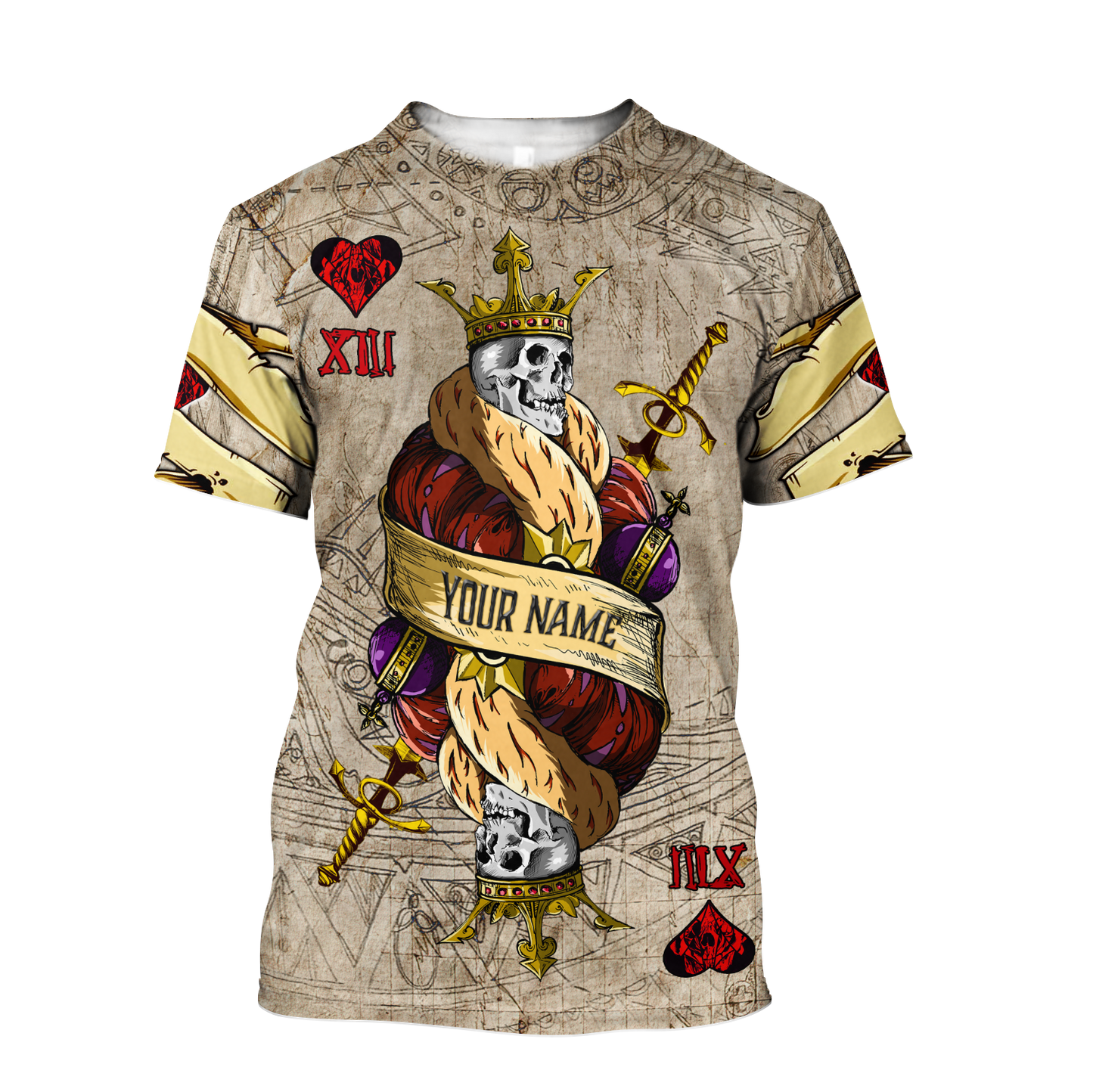 Customize Name Poker King Skull 3D All Over Printed Hoodie Shirts For Men And Women MH09122004ND